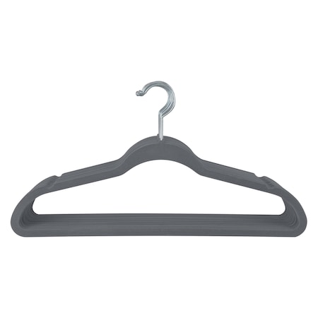 Simplify Super Slim Velvet Huggable Hangers in Grey, 10PK 3246-GREY